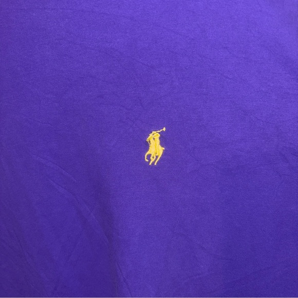Polo by Ralph Lauren Purple Men's Shirt With Yellow Logo - Picture 3 of 4